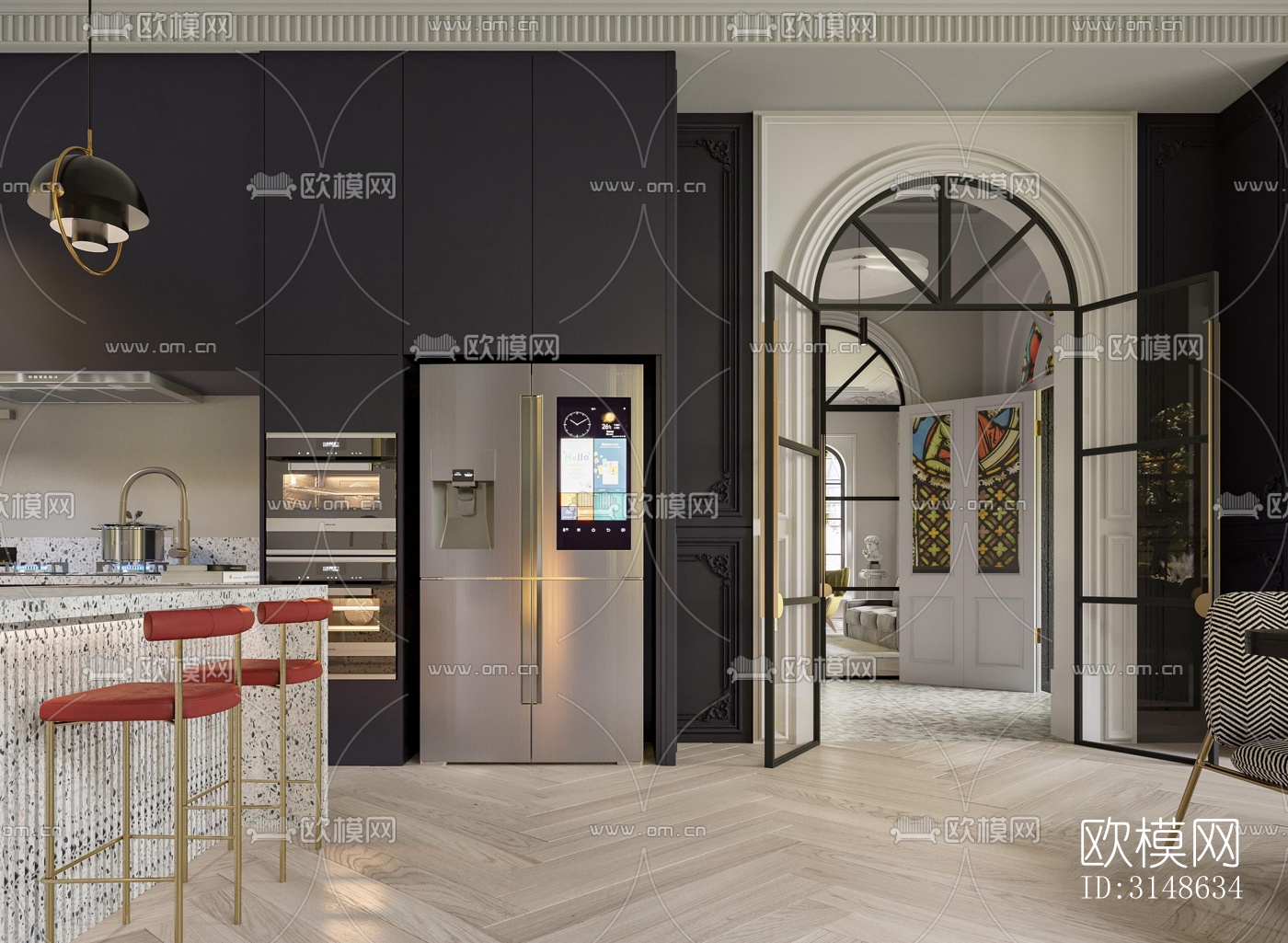 法式别墅效果图下载（渲染图9）