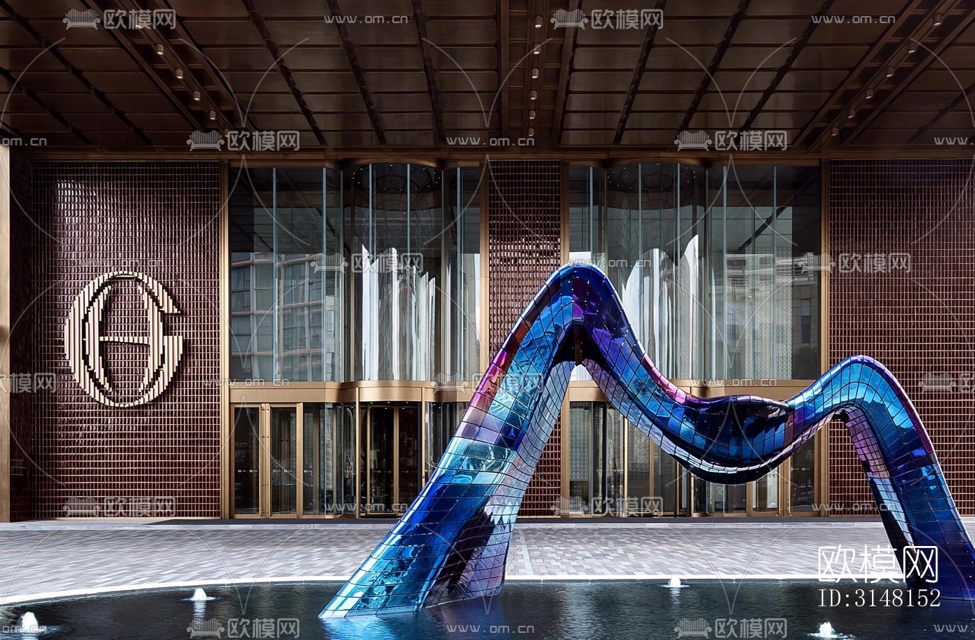 现代酒店民宿效果图下载（渲染图1）