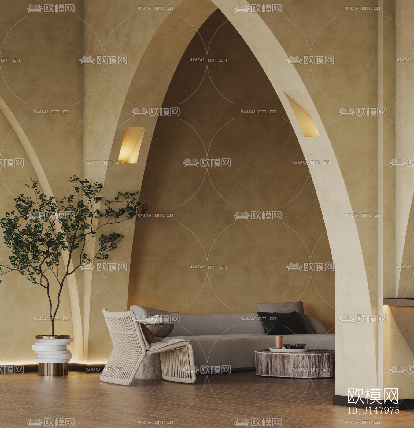 侘寂酒店民宿效果图下载（渲染图7）