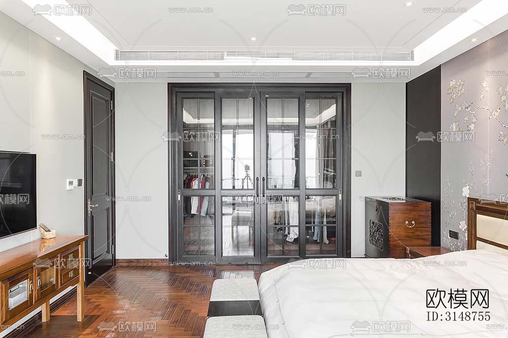 中式平层效果图下载（渲染图14）