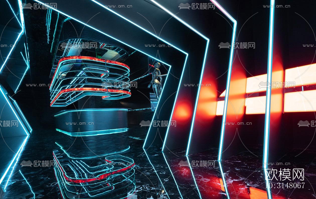 现代酒店民宿效果图下载（渲染图20）