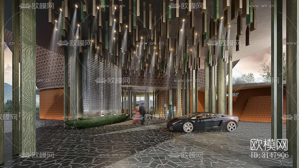 东南亚酒店民宿效果图下载（渲染图1）