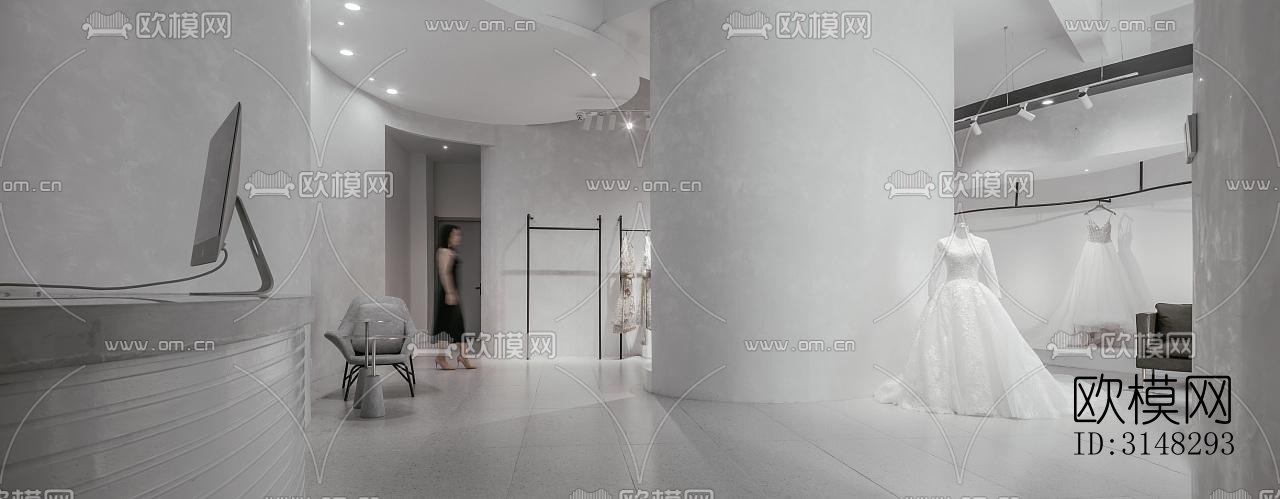 高级灰零售店铺效果图下载（渲染图9）