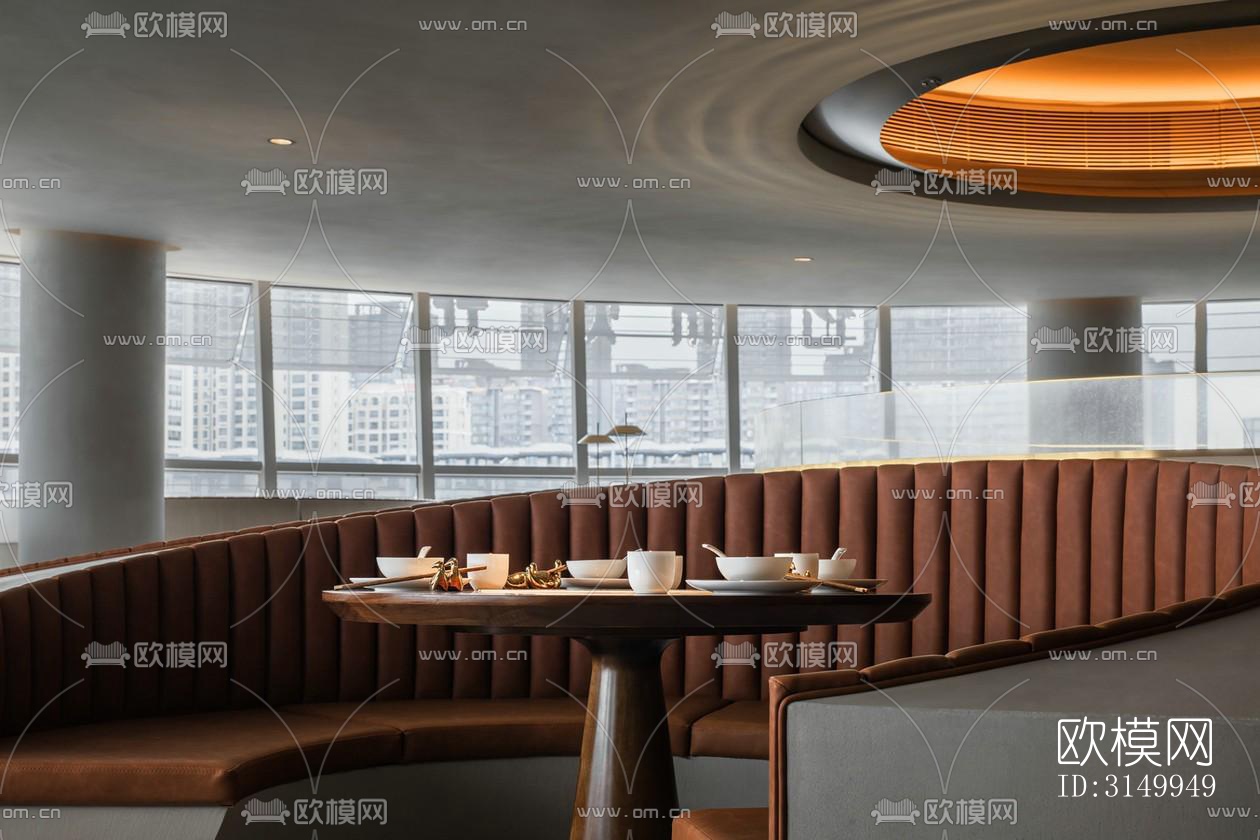 高级灰火锅烤肉效果图下载（渲染图11）