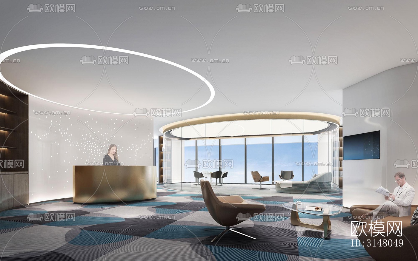 现代酒店民宿效果图下载（渲染图1）