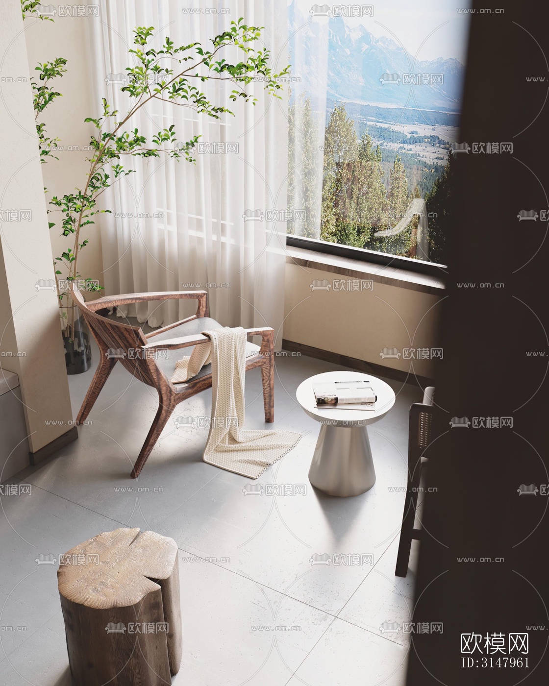 侘寂酒店民宿效果图下载（渲染图10）