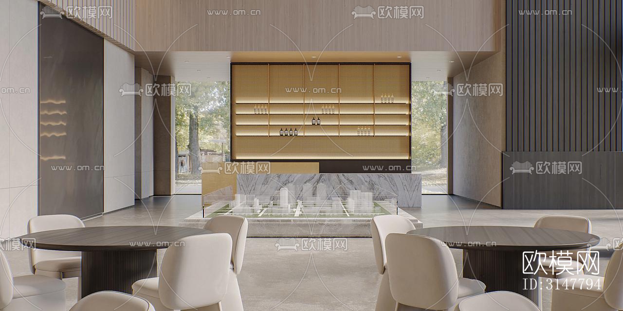 侘寂售楼处效果图下载（渲染图10）