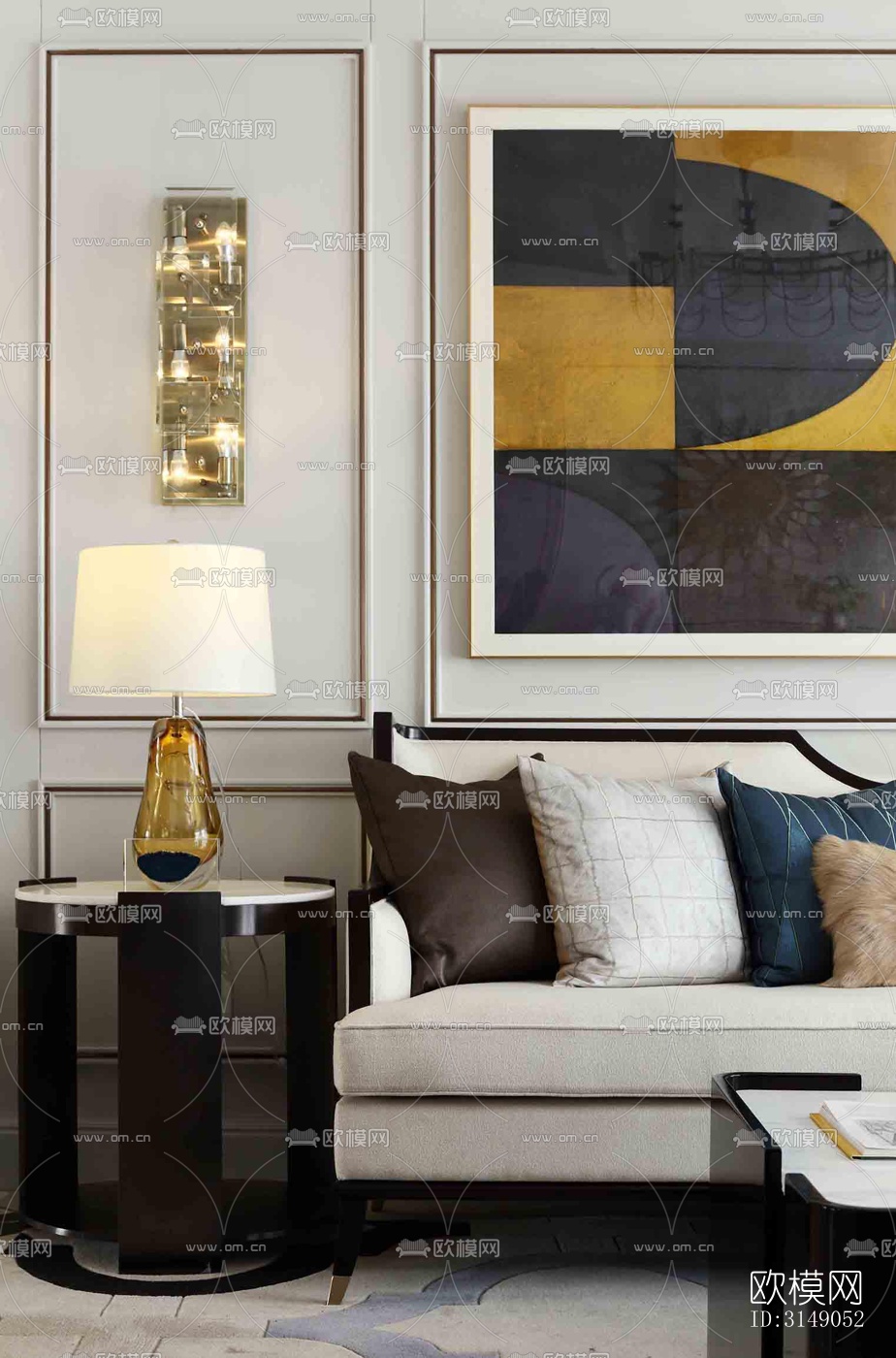 欧式平层效果图下载（渲染图2）