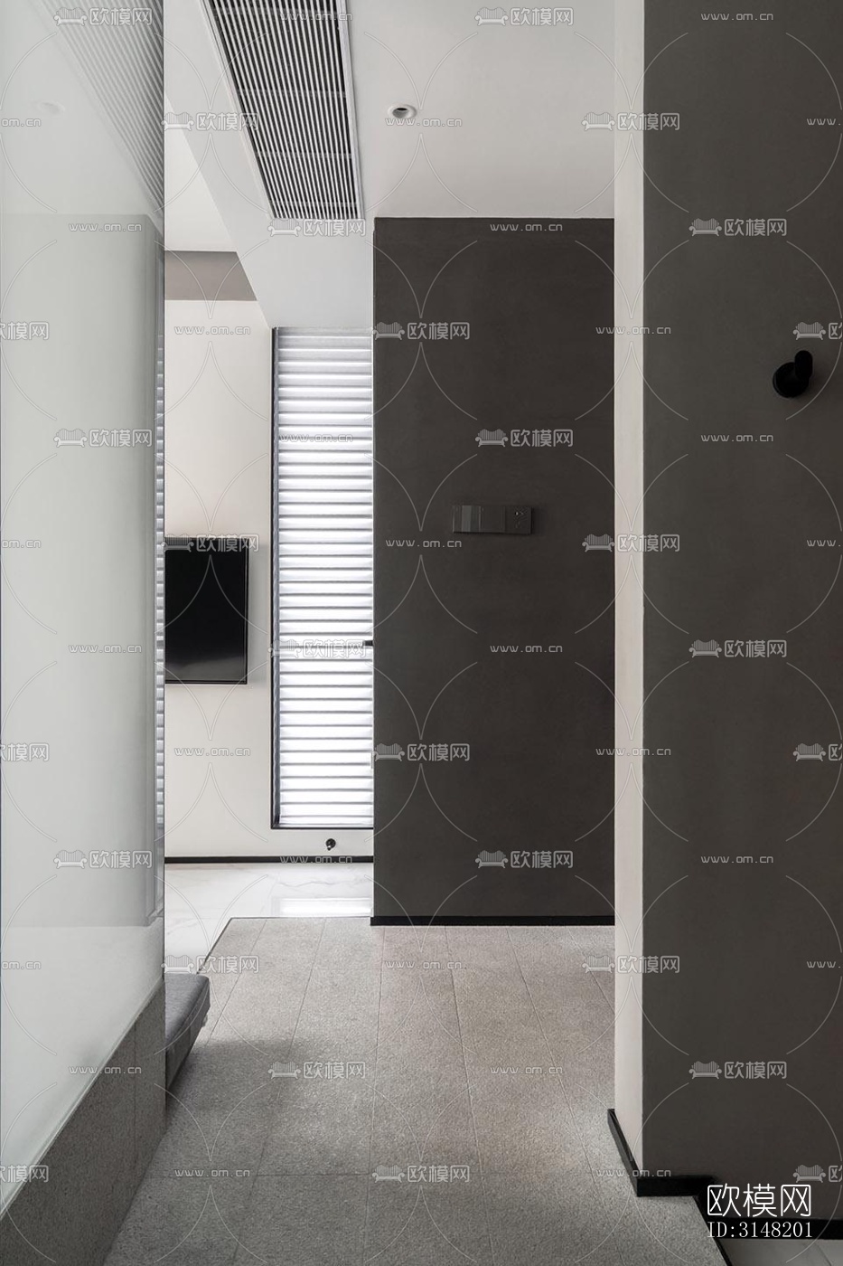 高级灰酒店民宿效果图下载（渲染图18）