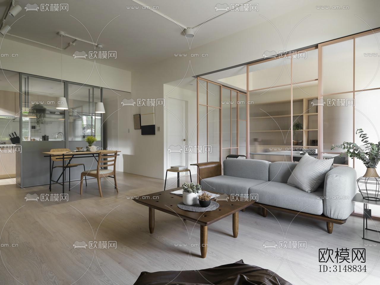 北欧平层效果图下载（渲染图5）