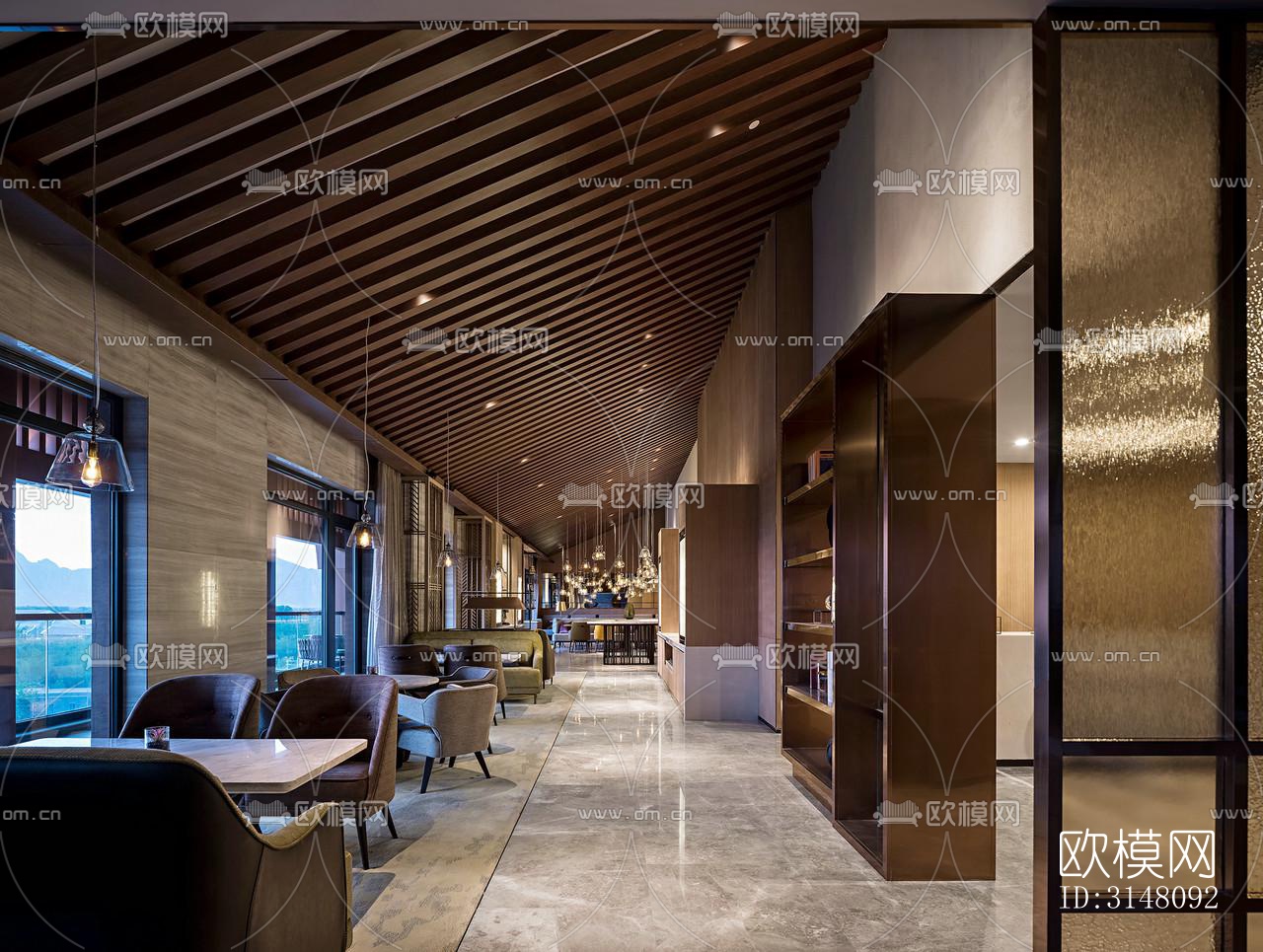 现代酒店民宿效果图下载（渲染图13）