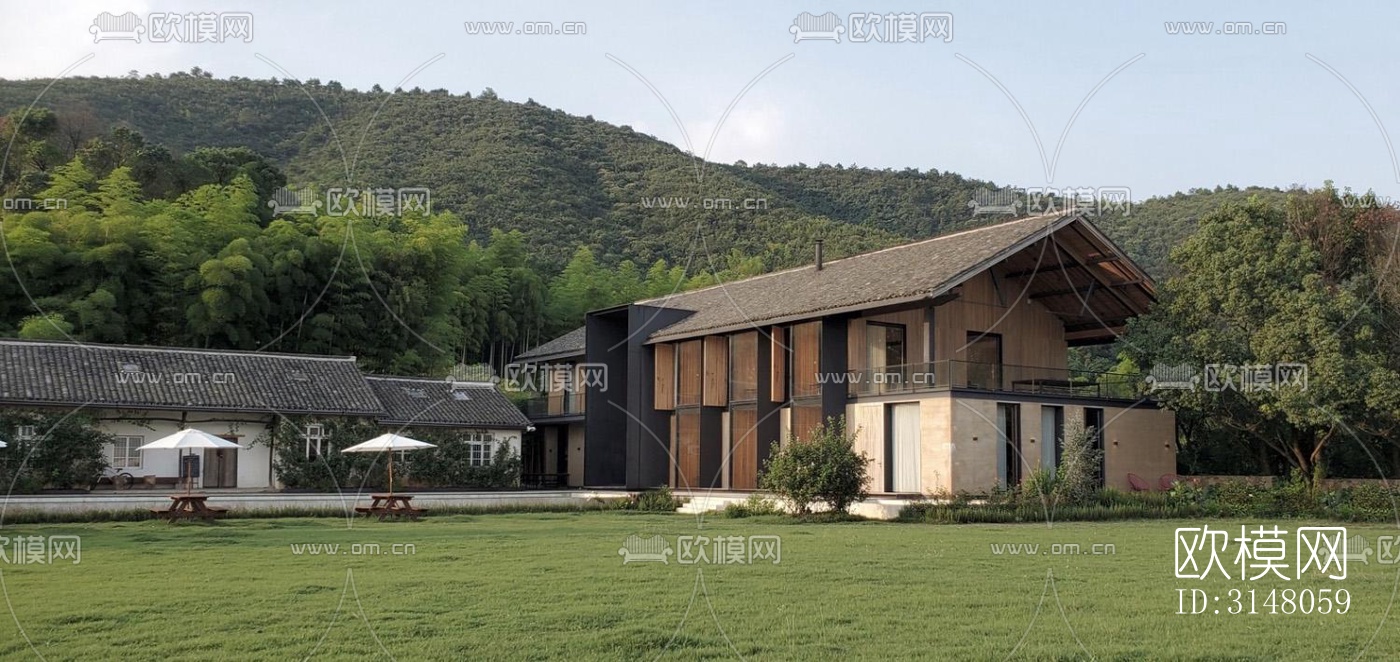 现代酒店民宿效果图下载（渲染图7）