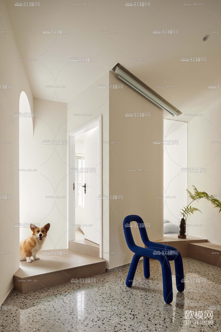 现代平层效果图下载（渲染图11）