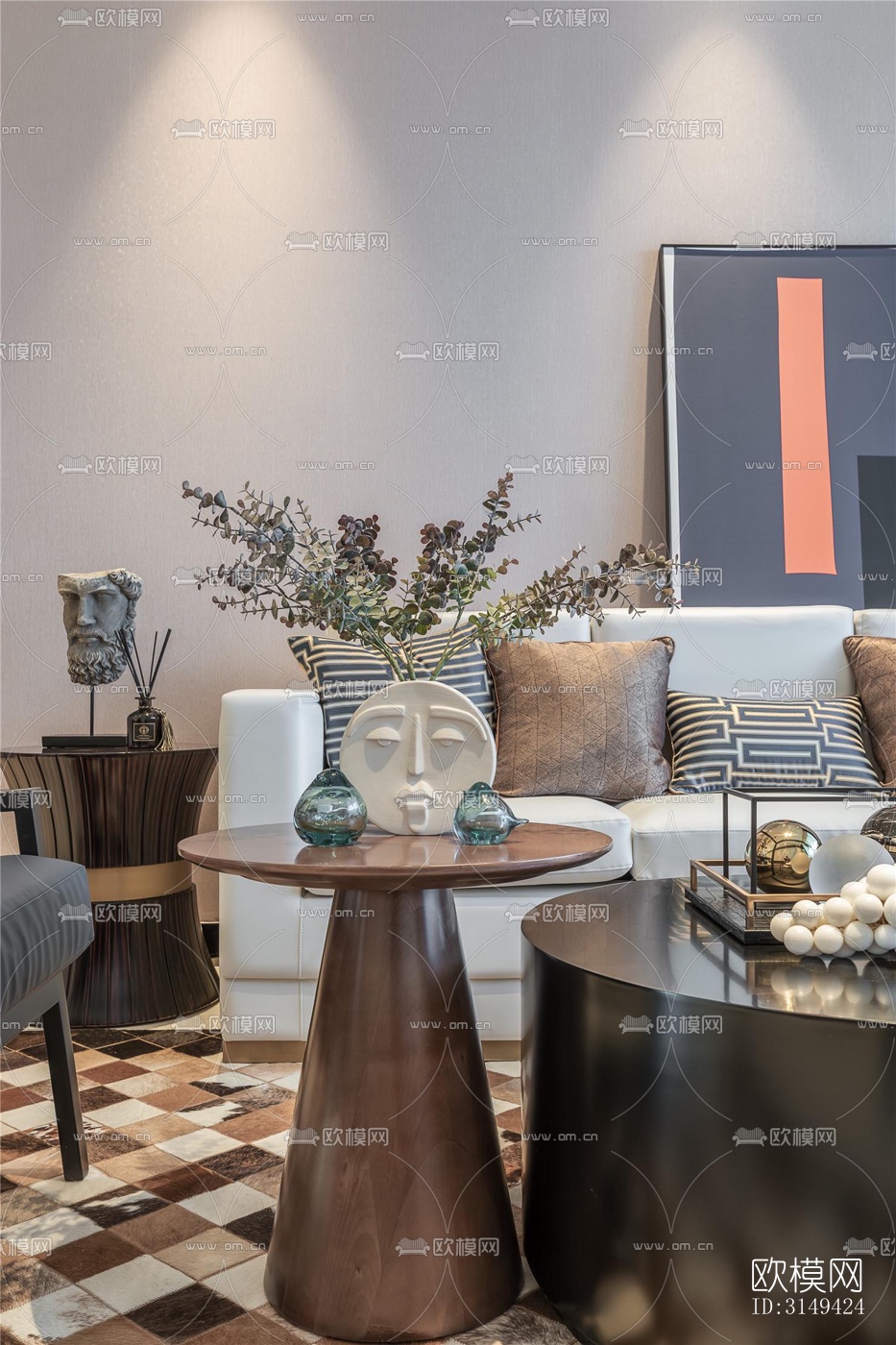 现代平层效果图下载（渲染图4）