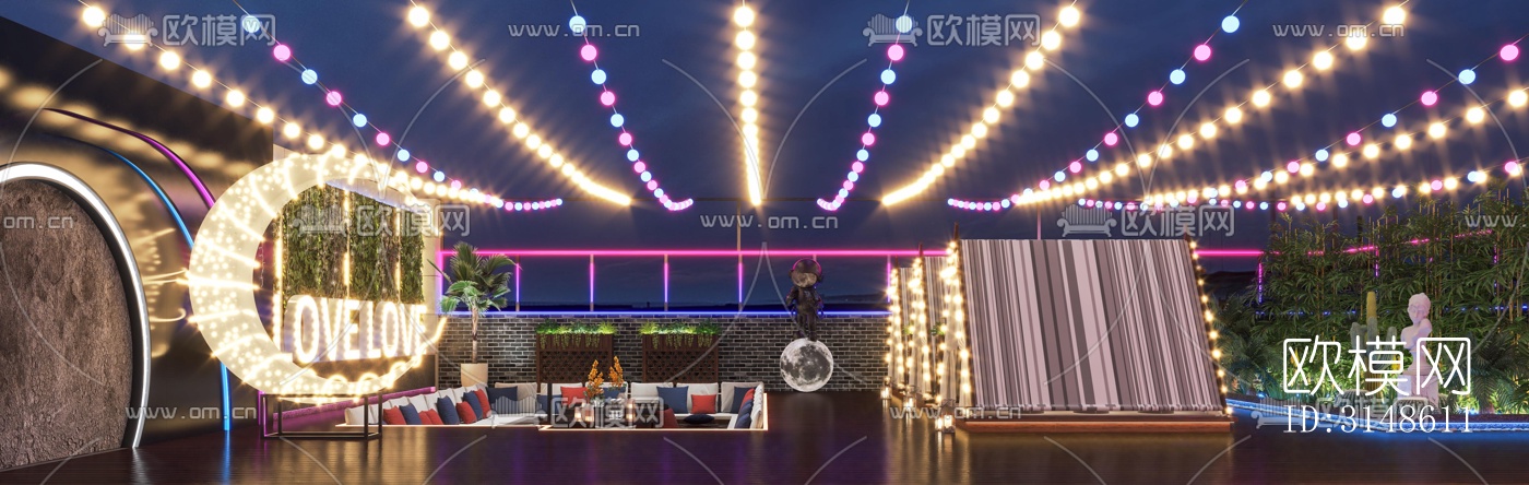 现代酒吧效果图下载（渲染图5）