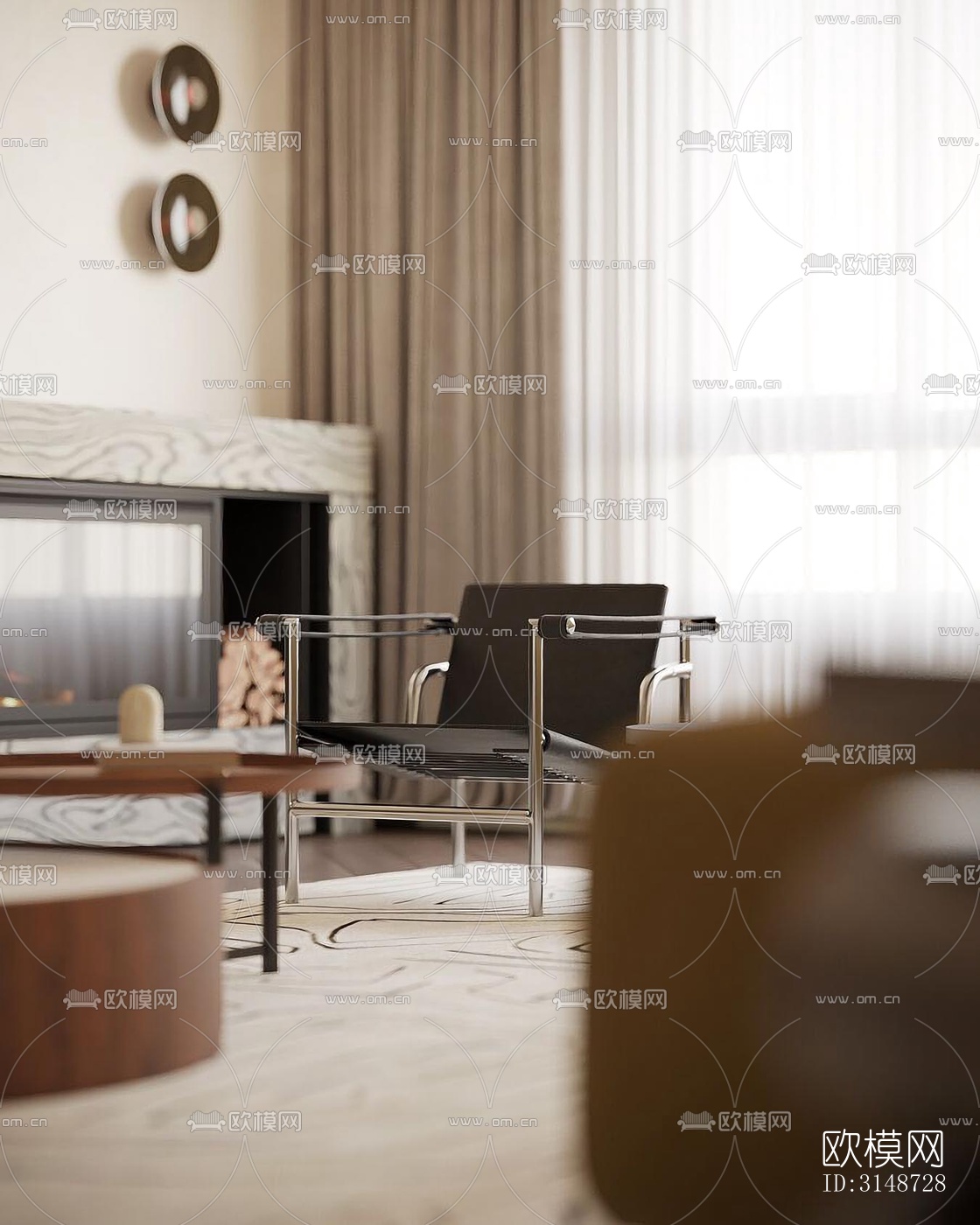 中古风平层效果图下载（渲染图7）