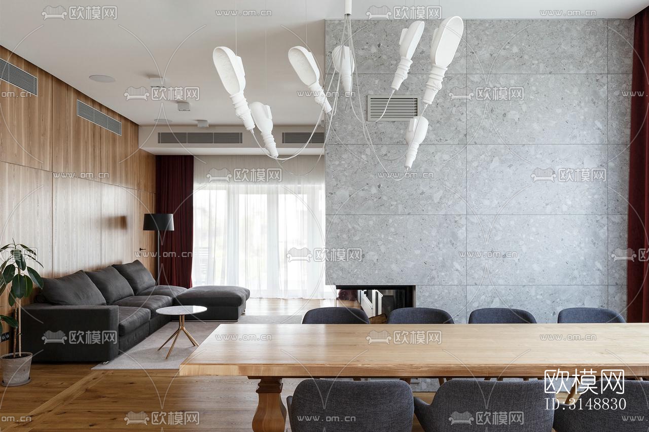 北欧平层效果图下载（渲染图9）