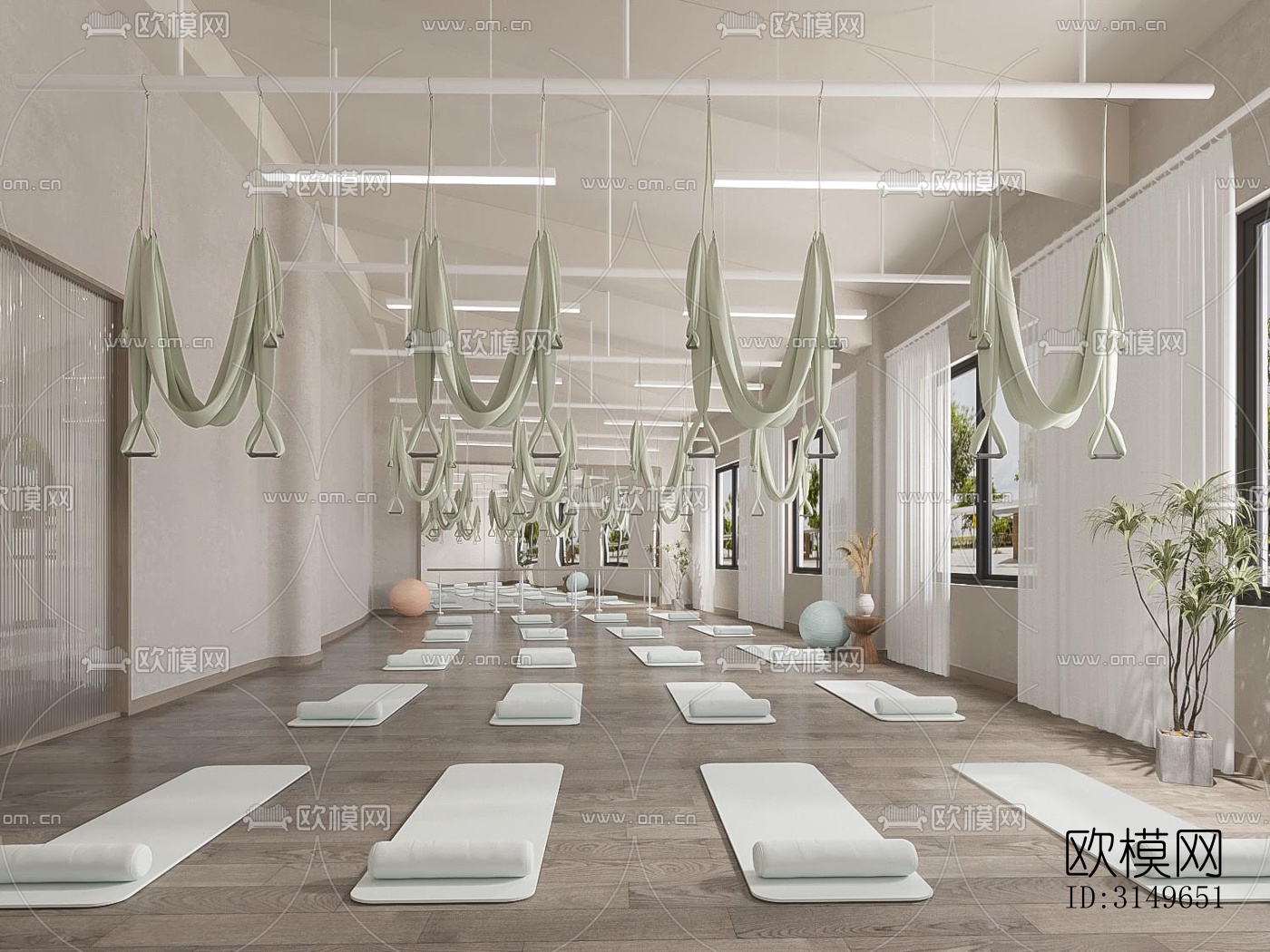 侘寂健身房效果图下载（渲染图2）