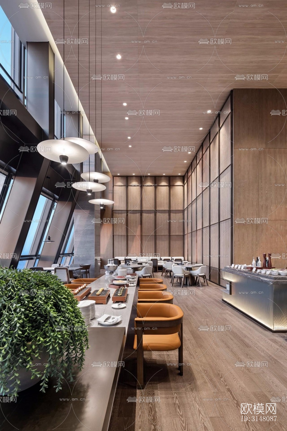 现代酒店民宿效果图下载（渲染图4）