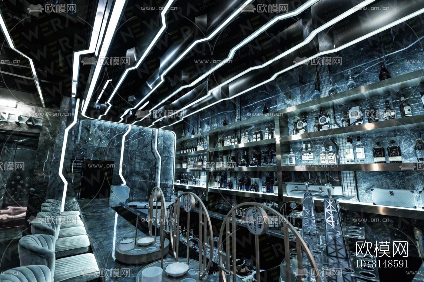 现代酒吧效果图下载（渲染图5）