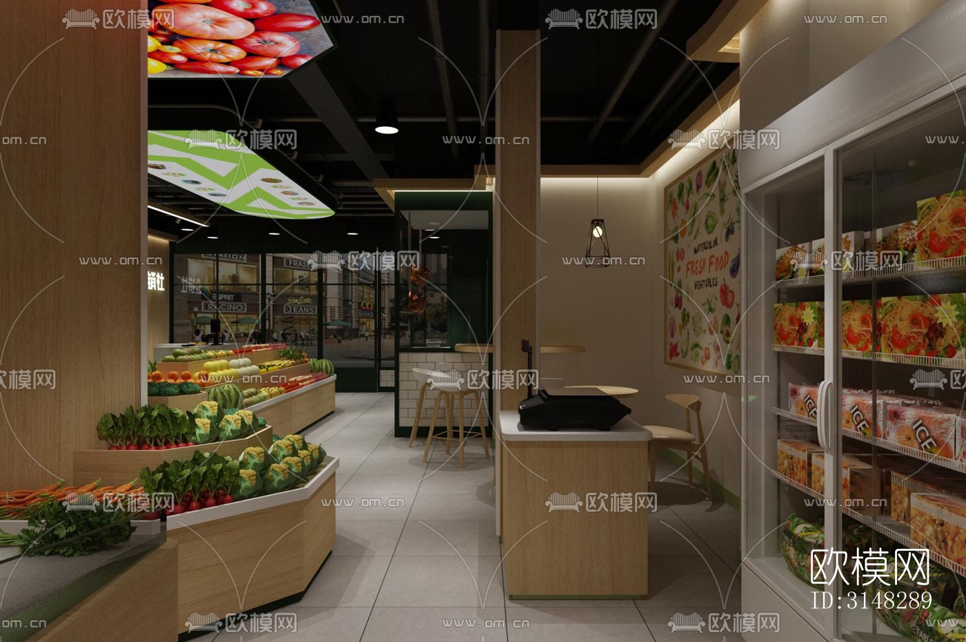 现代零售店铺效果图下载（渲染图4）