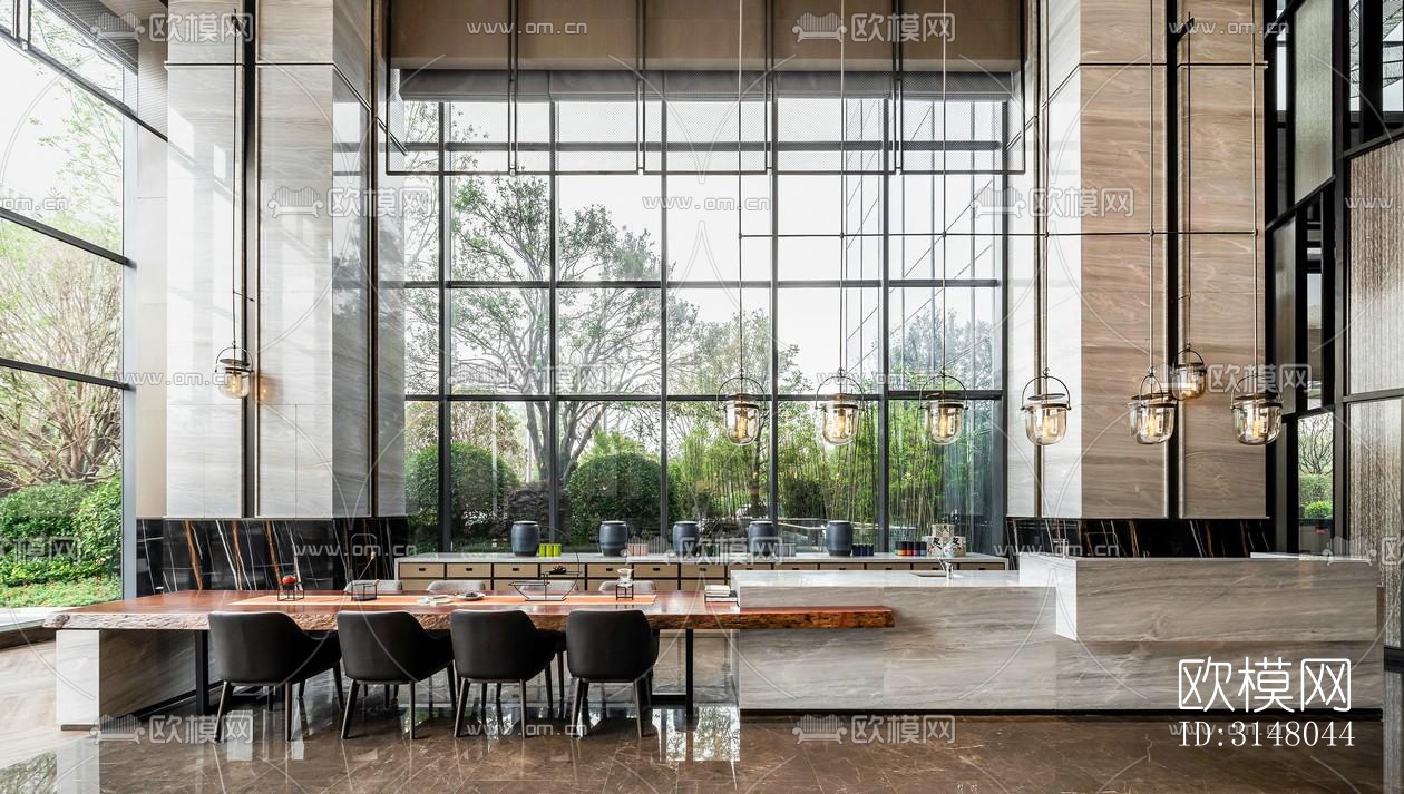 现代酒店民宿效果图下载（渲染图20）