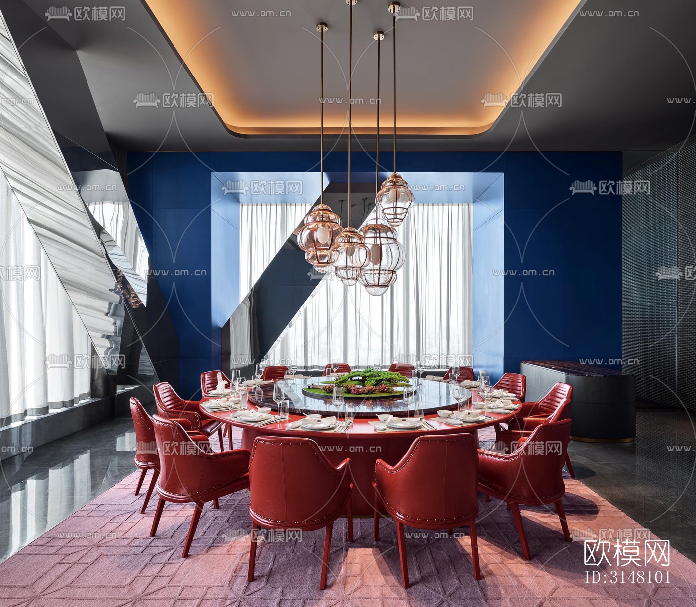 现代酒店民宿效果图下载（渲染图6）