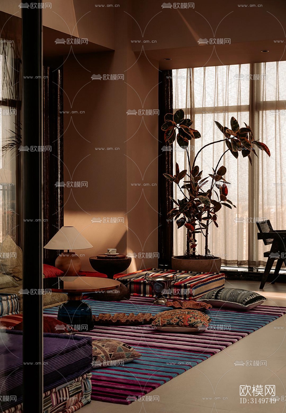 侘寂咖啡奶茶效果图下载（渲染图1）