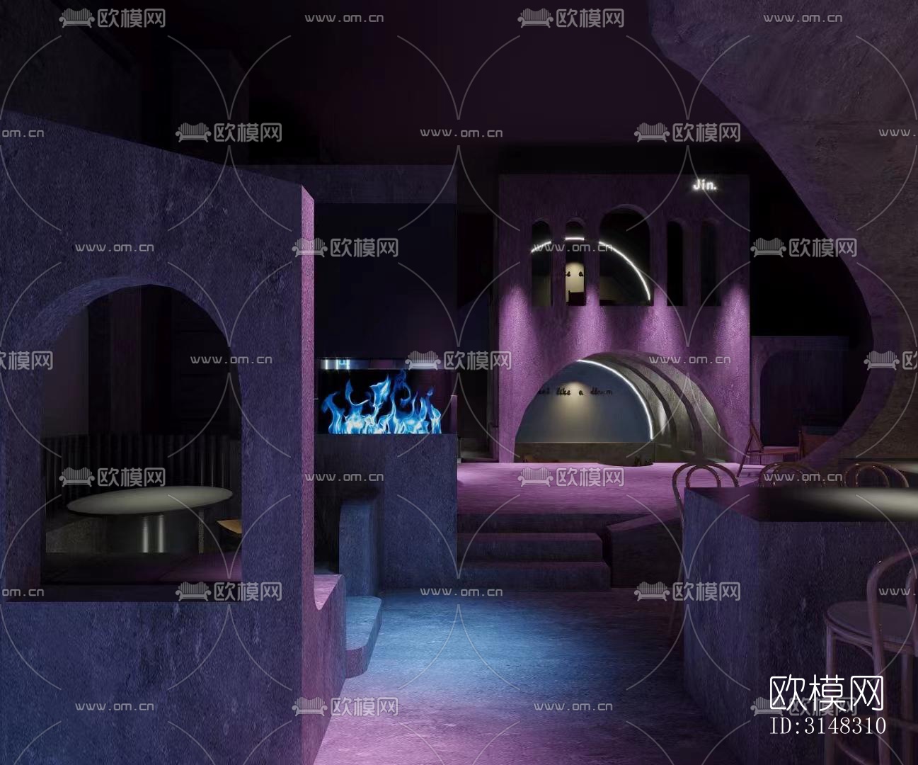 后现代KTV效果图下载（渲染图3）