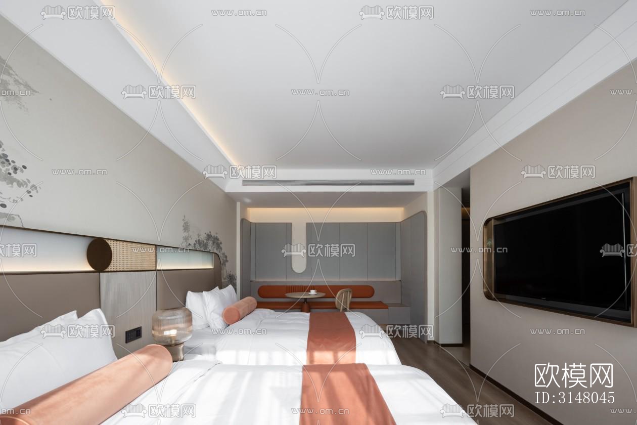 现代酒店民宿效果图下载（渲染图8）