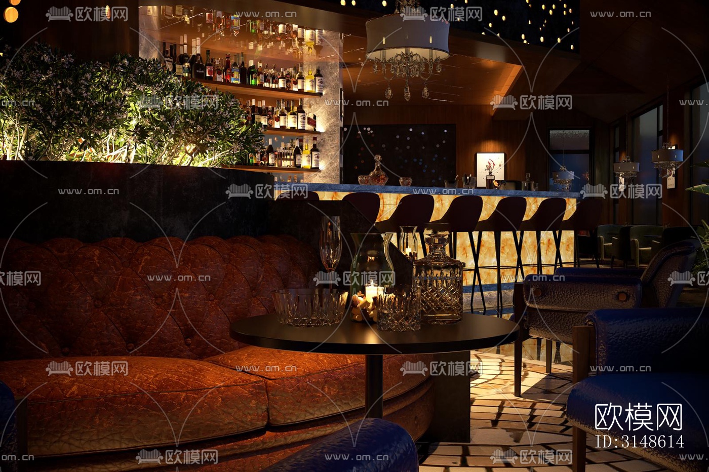 现代酒吧效果图下载（渲染图3）
