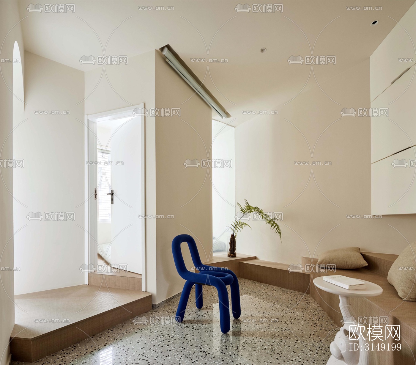 现代平层效果图下载（渲染图10）