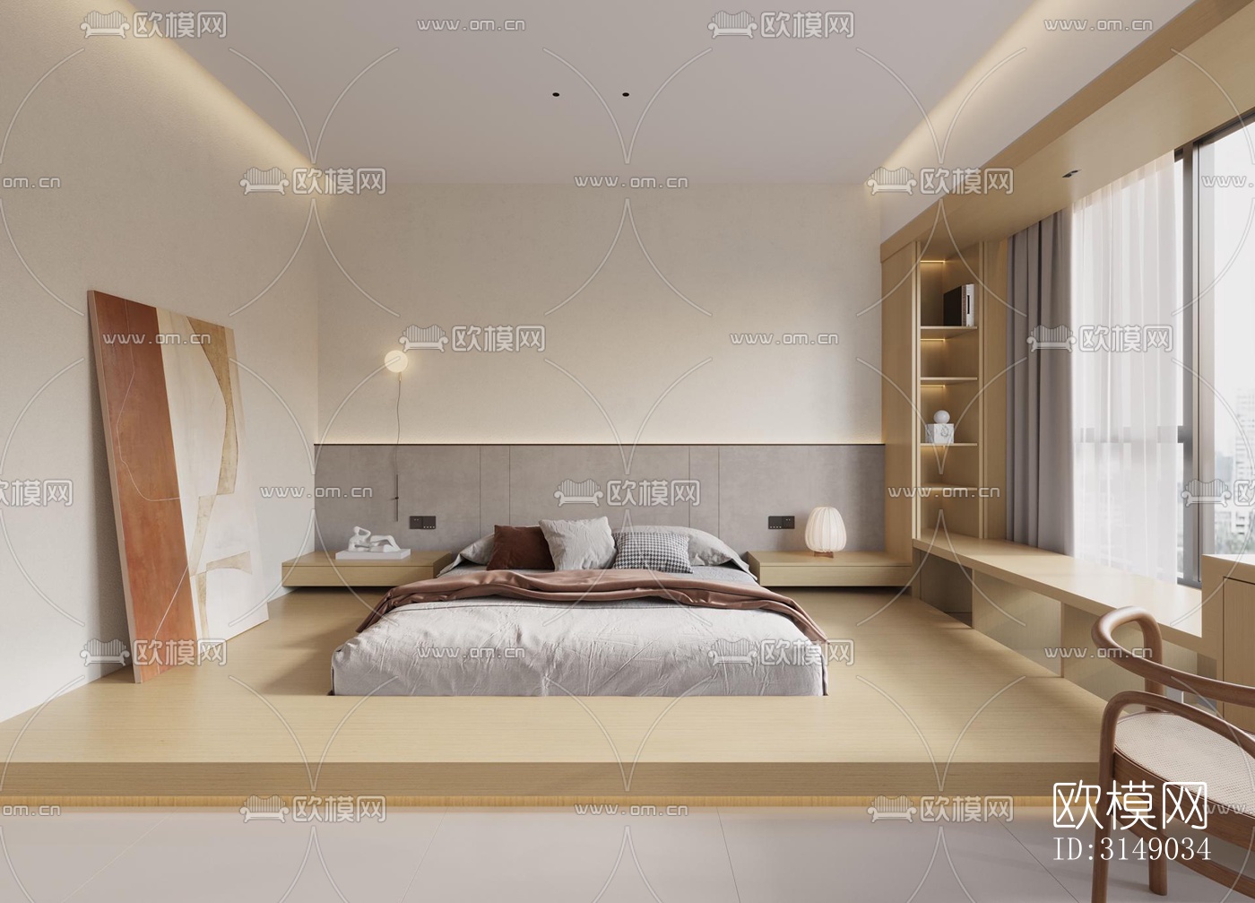 日式平层效果图下载（渲染图11）