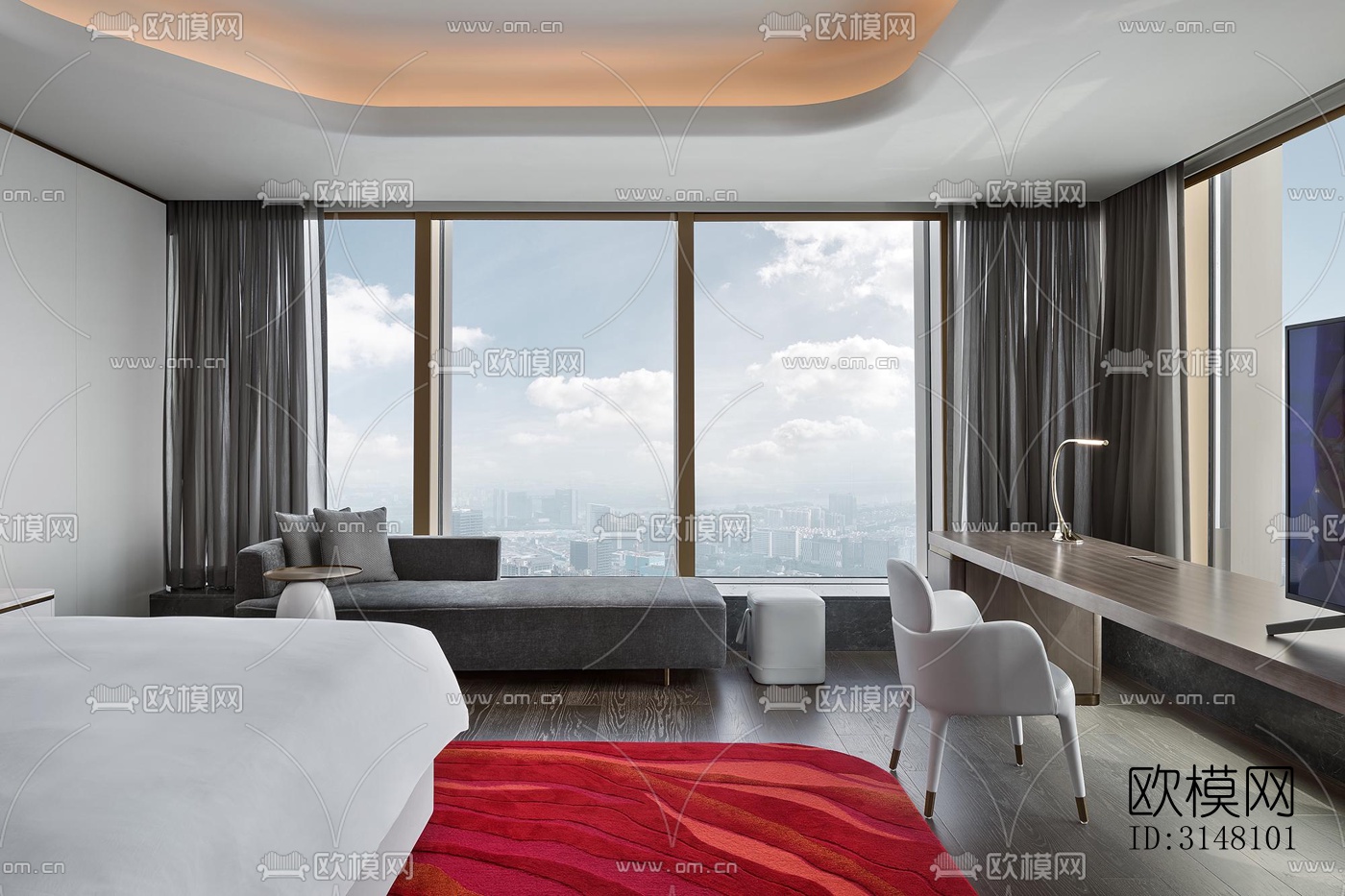 现代酒店民宿效果图下载（渲染图13）