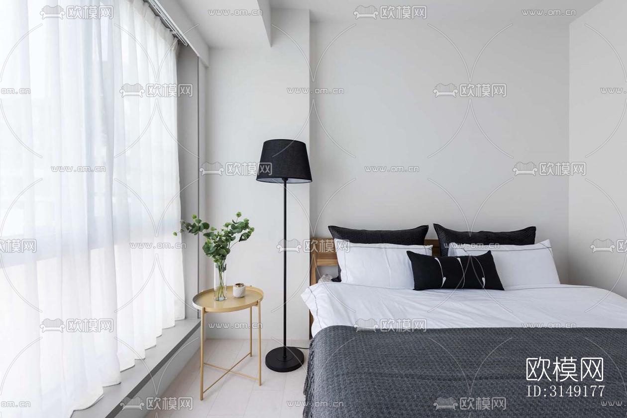 现代平层效果图下载（渲染图13）