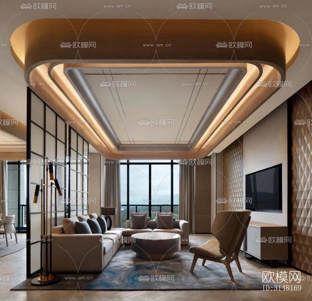 现代酒店民宿效果图下载（渲染图14）