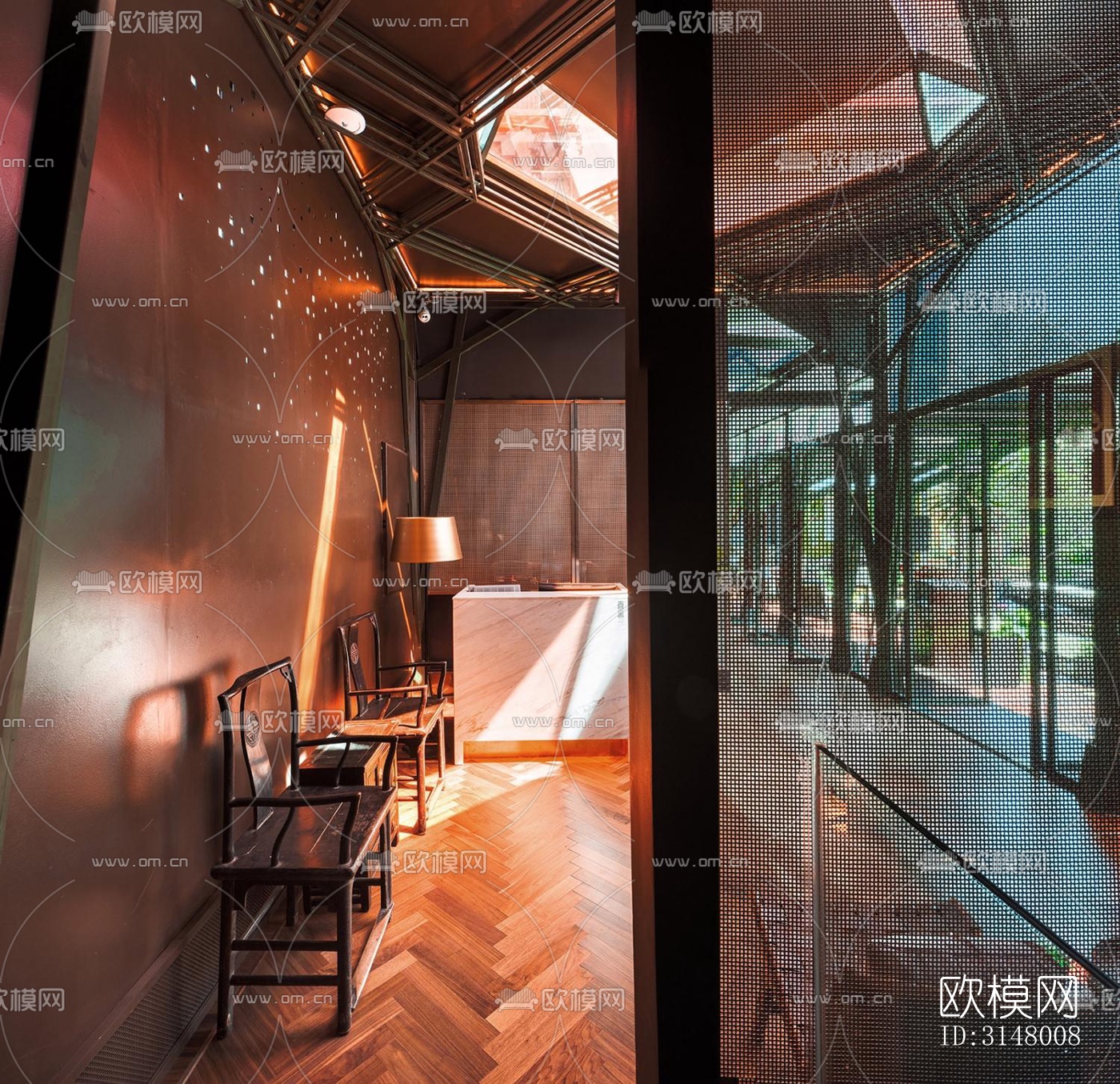 后现代酒店民宿效果图下载（渲染图13）