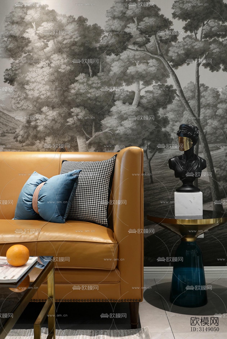 欧式平层效果图下载（渲染图4）