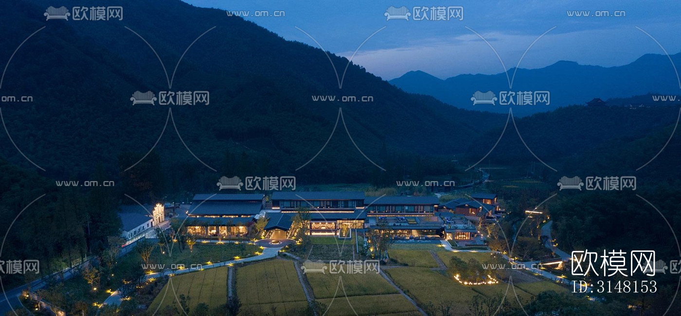 现代酒店民宿效果图下载（渲染图11）