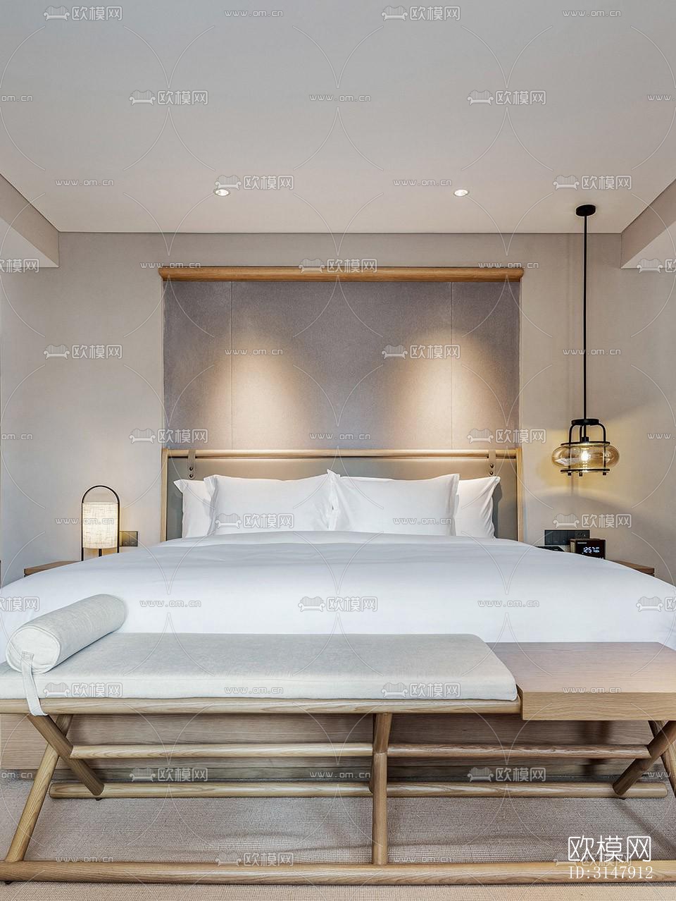 中式酒店民宿效果图下载（渲染图11）