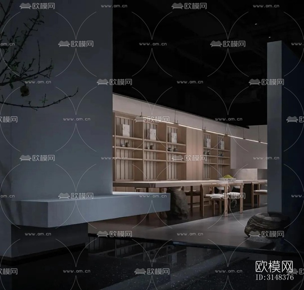 侘寂養(yǎng)生會所效果圖下載(渲染圖5)