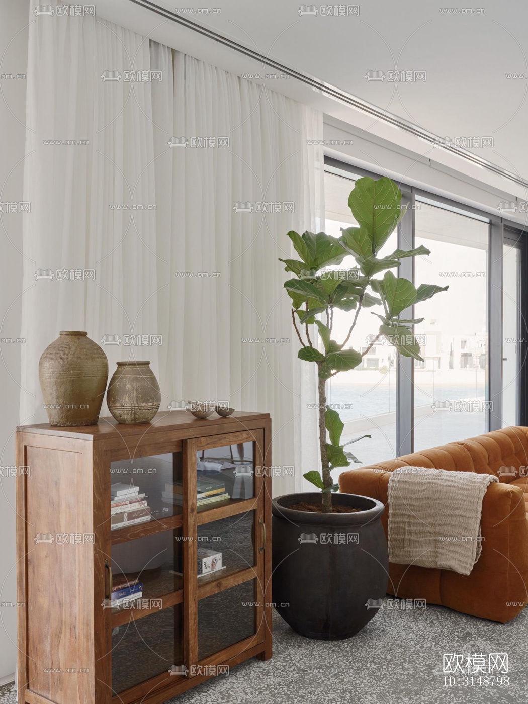 侘寂平层效果图下载（渲染图7）