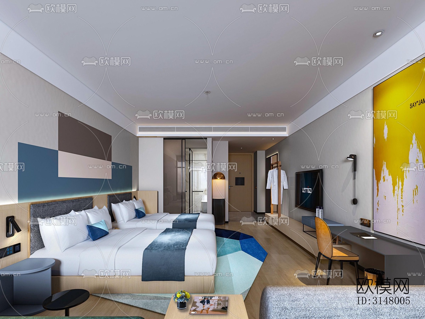 北欧酒店民宿效果图下载（渲染图6）