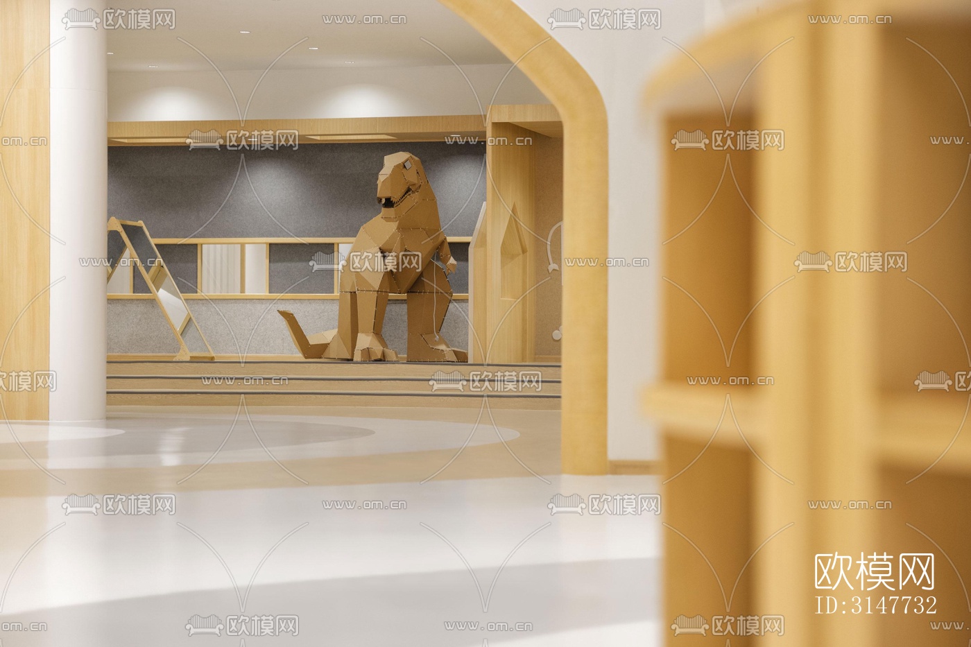 现代图书馆效果图下载（渲染图4）