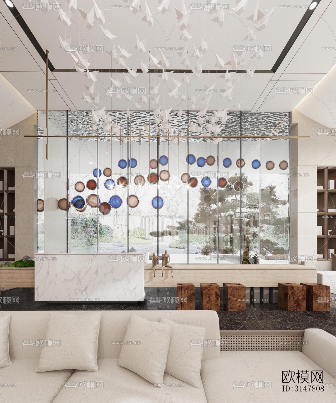 现代售楼处效果图下载（渲染图4）