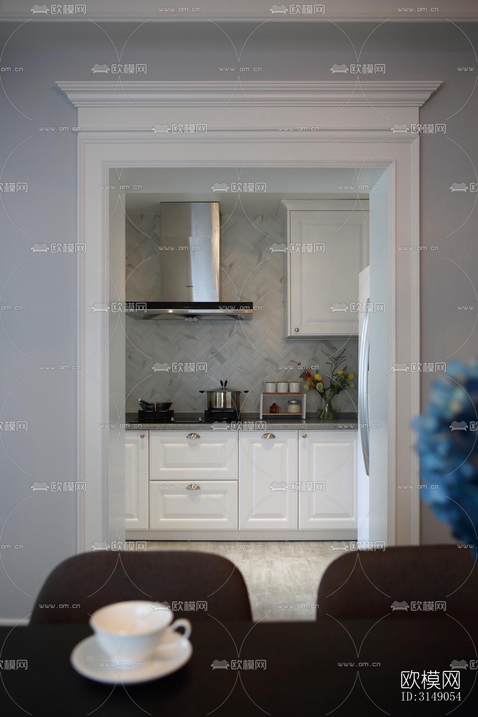 欧式平层效果图下载（渲染图13）