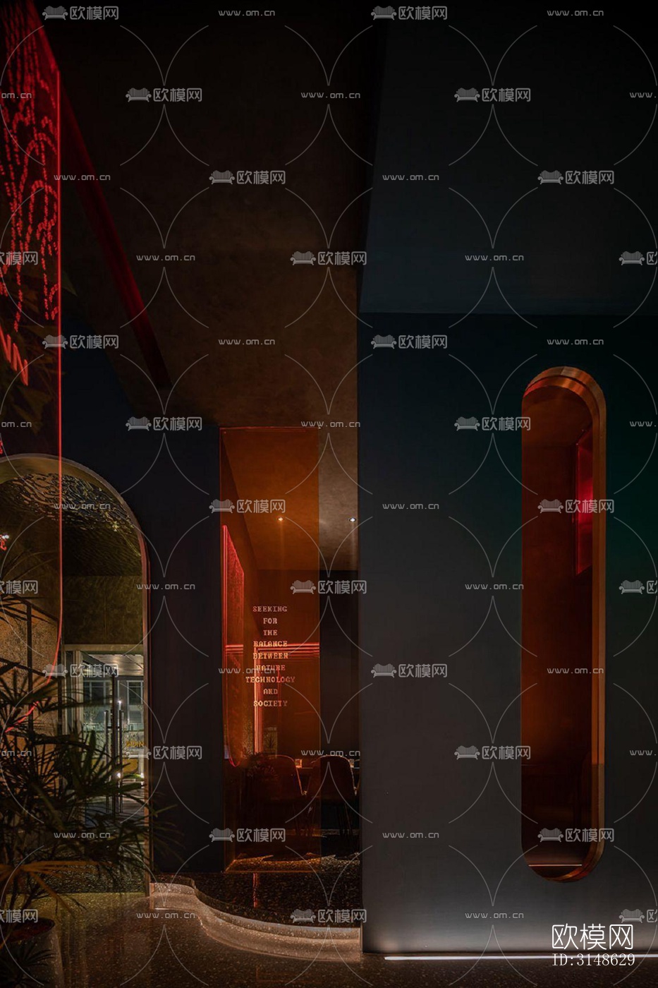 高级灰酒吧效果图下载（渲染图11）