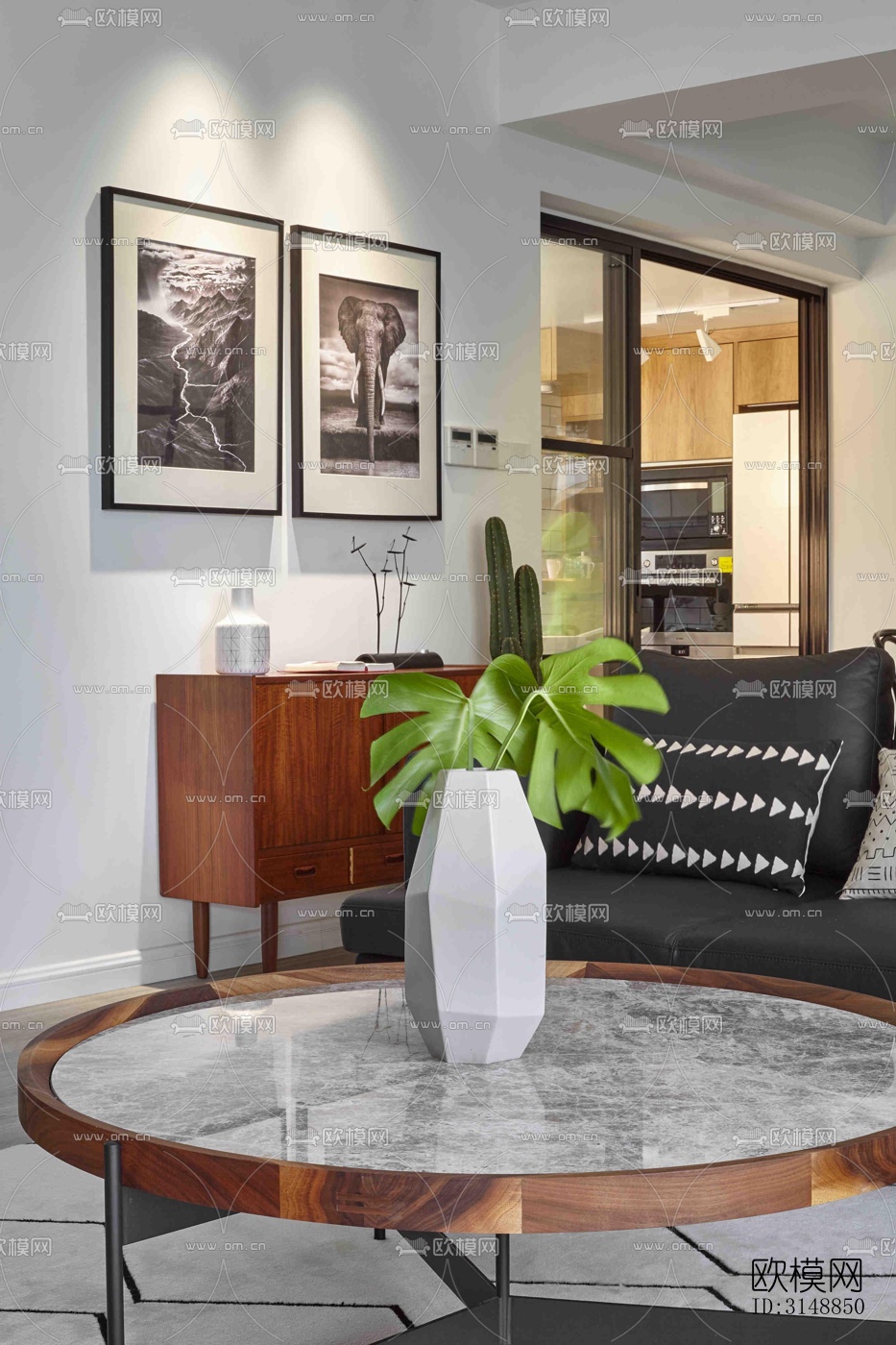 北欧平层效果图下载（渲染图3）