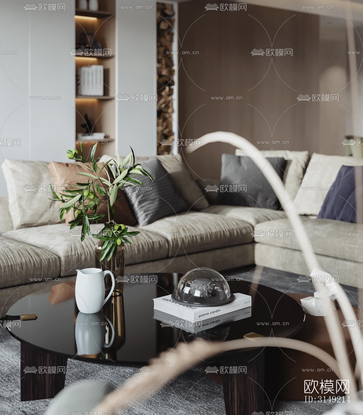 现代平层效果图下载（渲染图2）