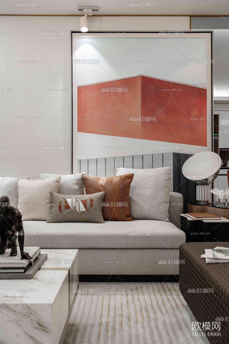 欧式平层效果图下载（渲染图3）